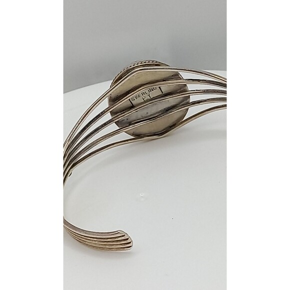 Sterling & Black Onyx Pat Yazzie Navajo Cuff Bracelet - Picture 5 of 7